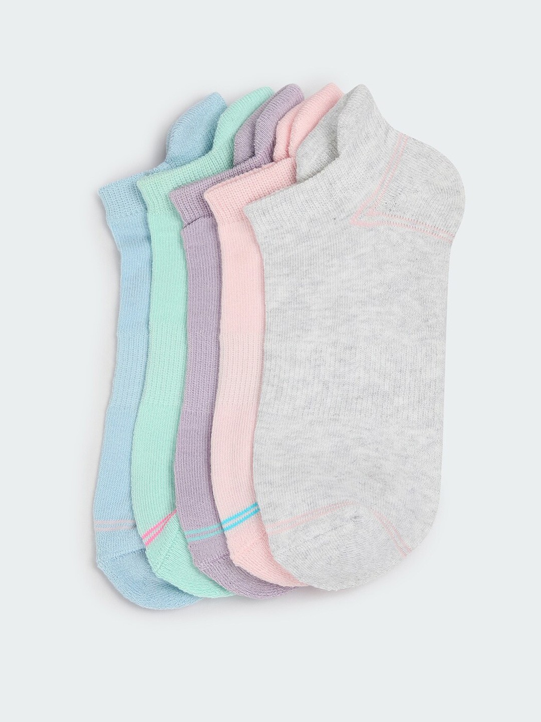 

max Women Pack Of 5 Shoe-Liner Socks, Blue