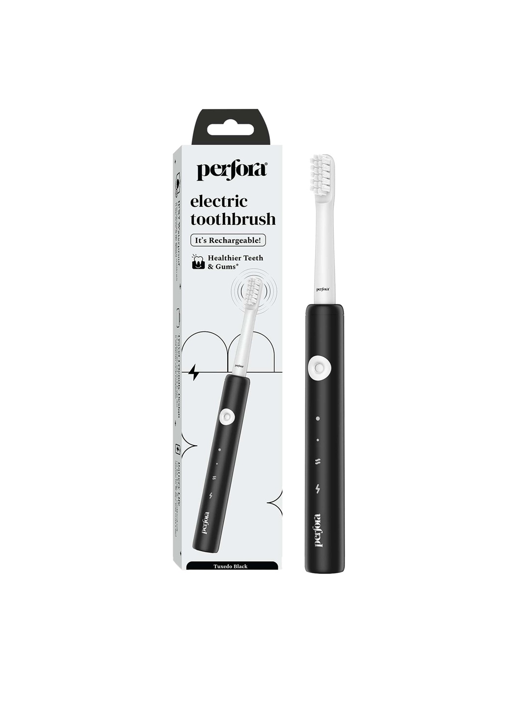 

Perfora Rechargeable Electric Toothbrush - Tuxedo Black