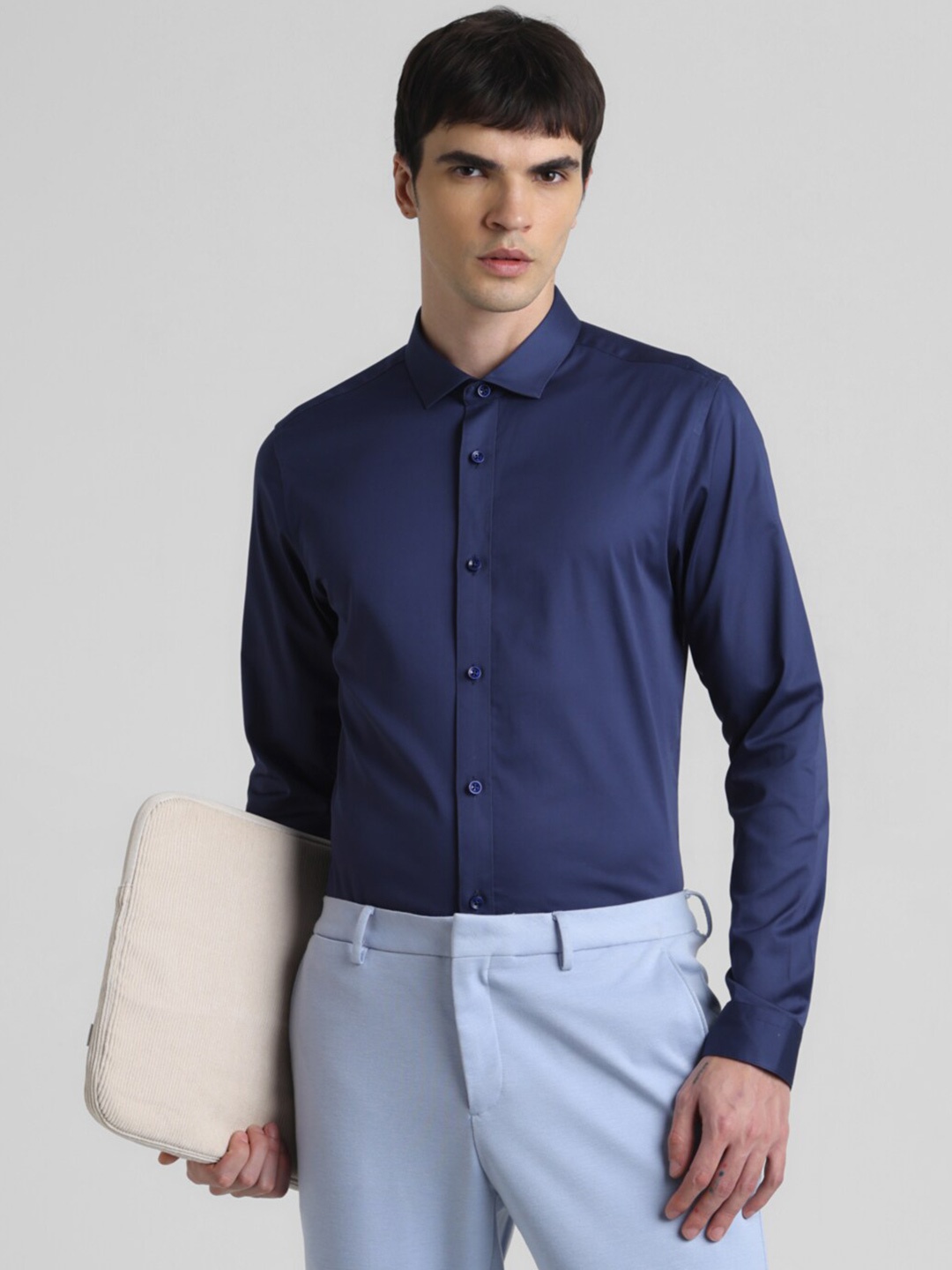 

Jack & Jones Slim Fit Spread Collar Formal Shirt, Blue