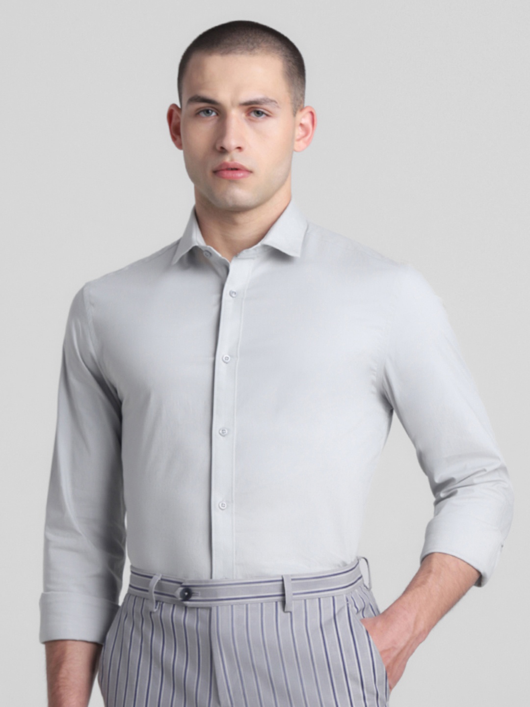 

Jack & Jones Slim Fit Spread Collar Casual Shirt, Blue