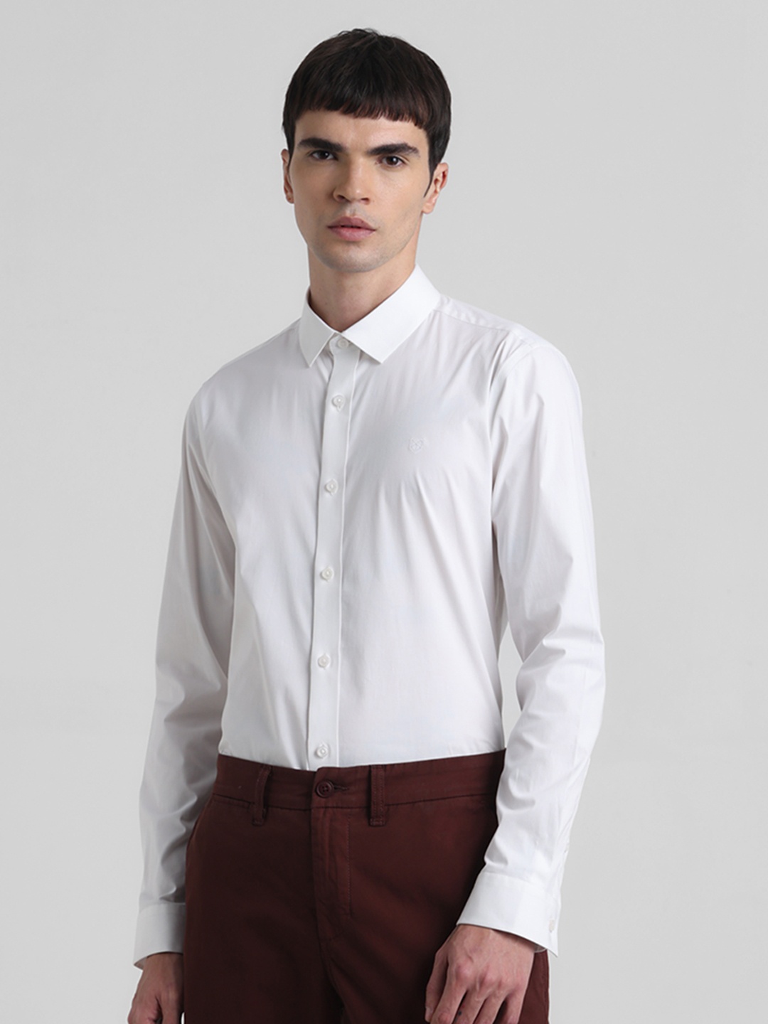 

Jack & Jones Men Slim Fit Opaque Casual Shirt, White