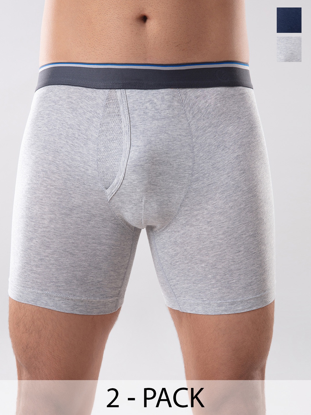 

Gloot Pack of 2 Breathable & Anti Odor Trunks, Grey
