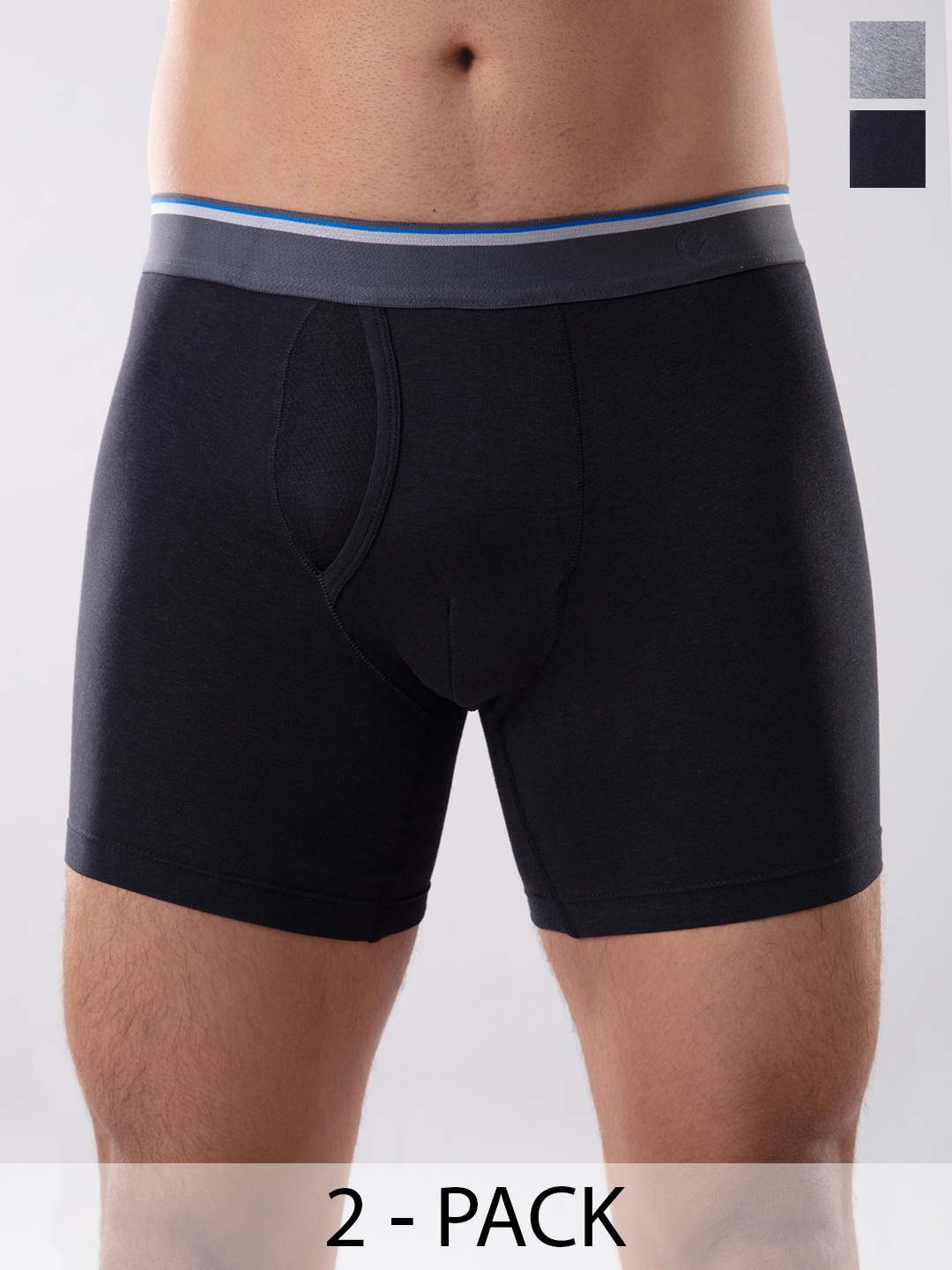 

Gloot Pack Of 2 Anti Odor & Breathable Cool Mesh Zones Trunks, Black