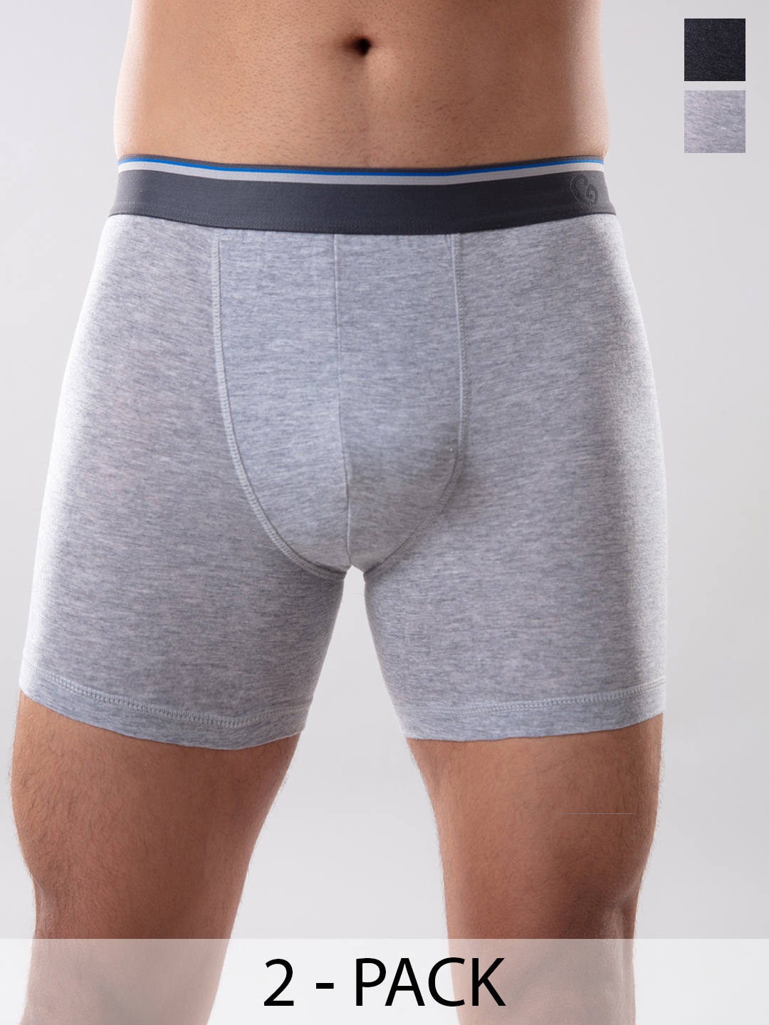 

Gloot Pack of 2 Anti-Chaff Stretchable Trunks, Grey