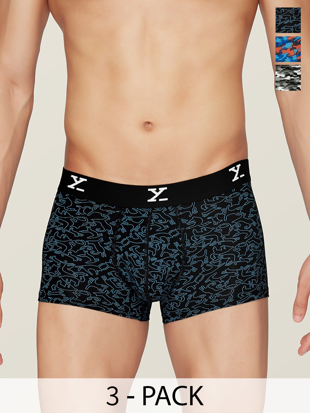 

XYXX 4 Way Stretch Trunk XYTRNK3PCKN1041, Black