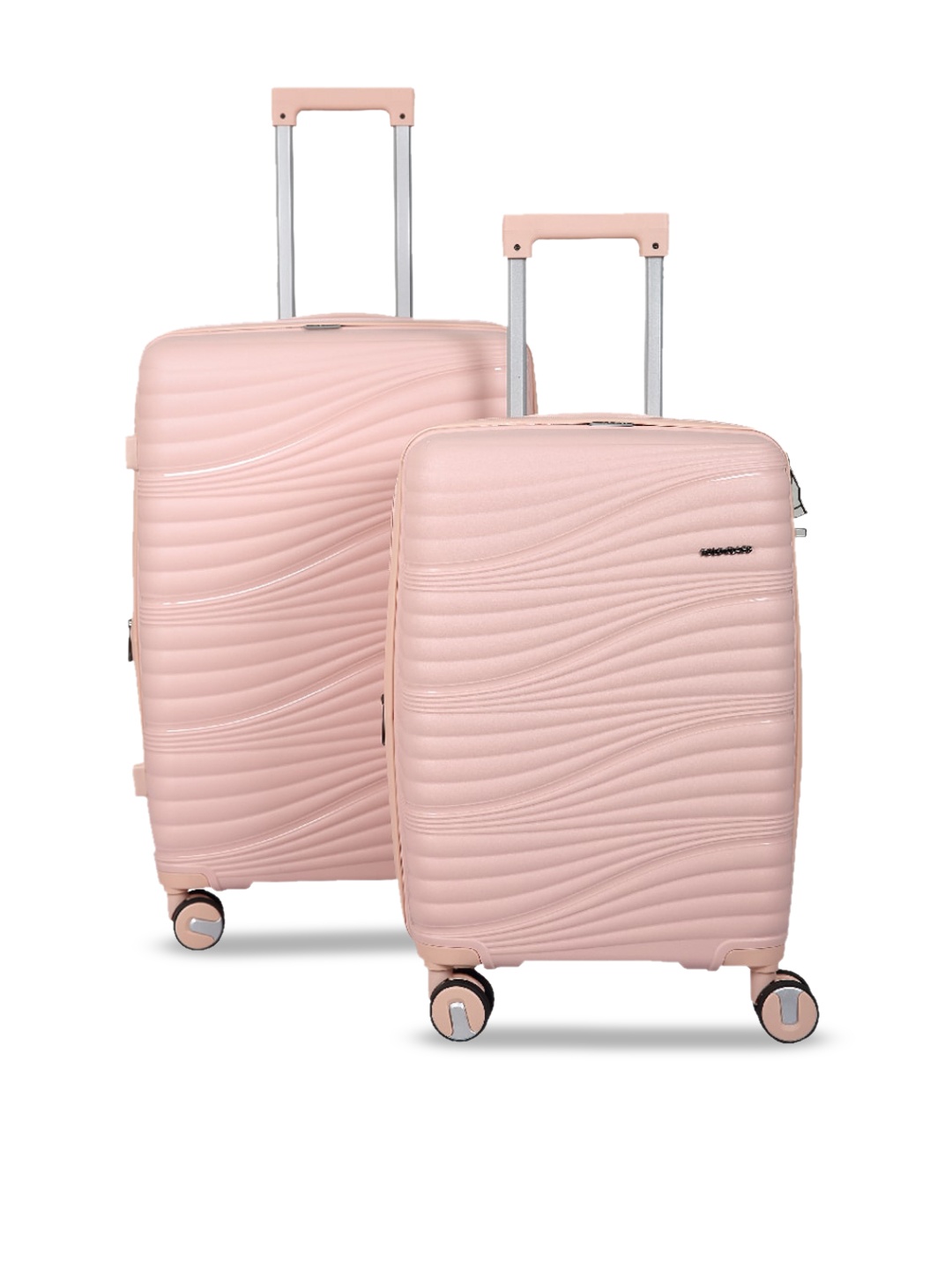 

Polo Class Set Of 2 Textured Hard-Sided Trolley Suitcase, Pink