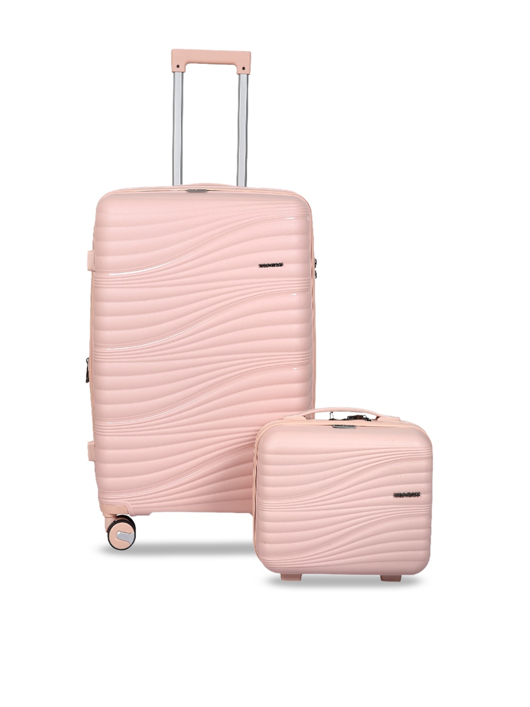 

Polo Class Set Of 2 Textured Hard-sided Trolley Bags, Pink