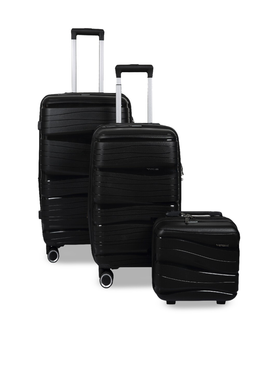

Polo Class Set Of 3 Hard-Sided Trolley Suitcases, Black