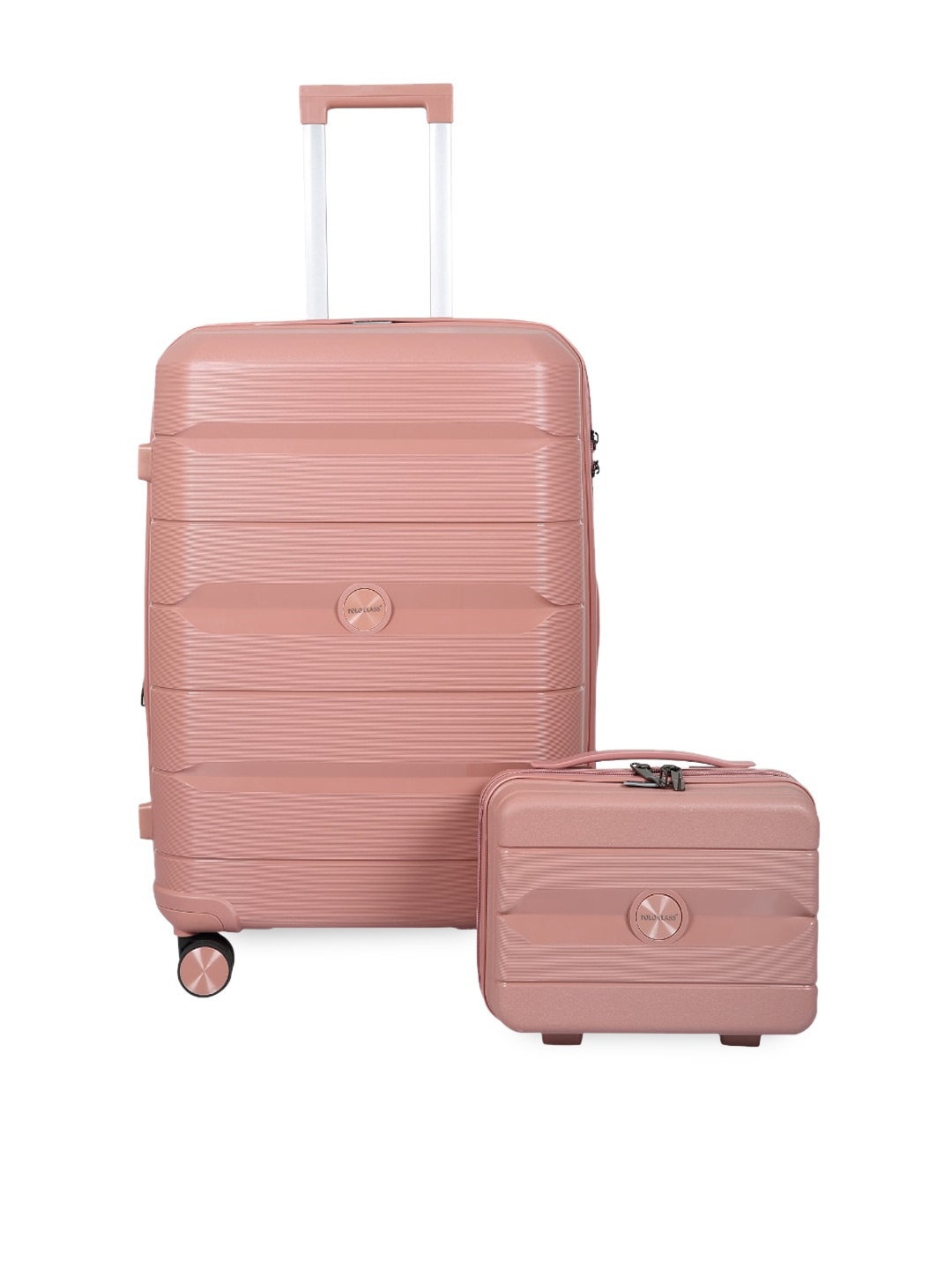 

Polo Class Set Of 2 Hard-Sided Trolley Suitcases, Pink