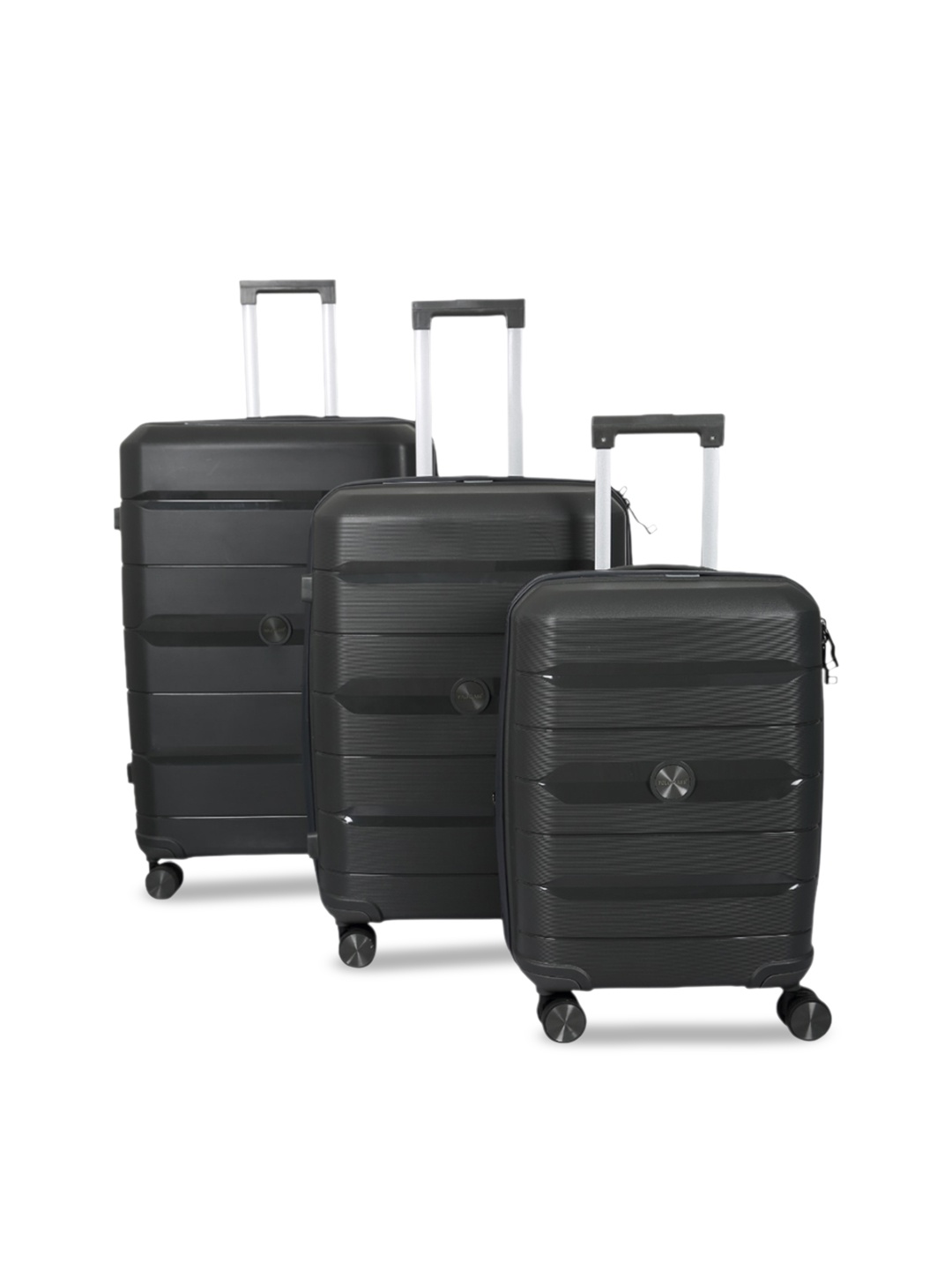 

Polo Class Set Of 3 Lightweight Hard Sided Trolley Bag, Black