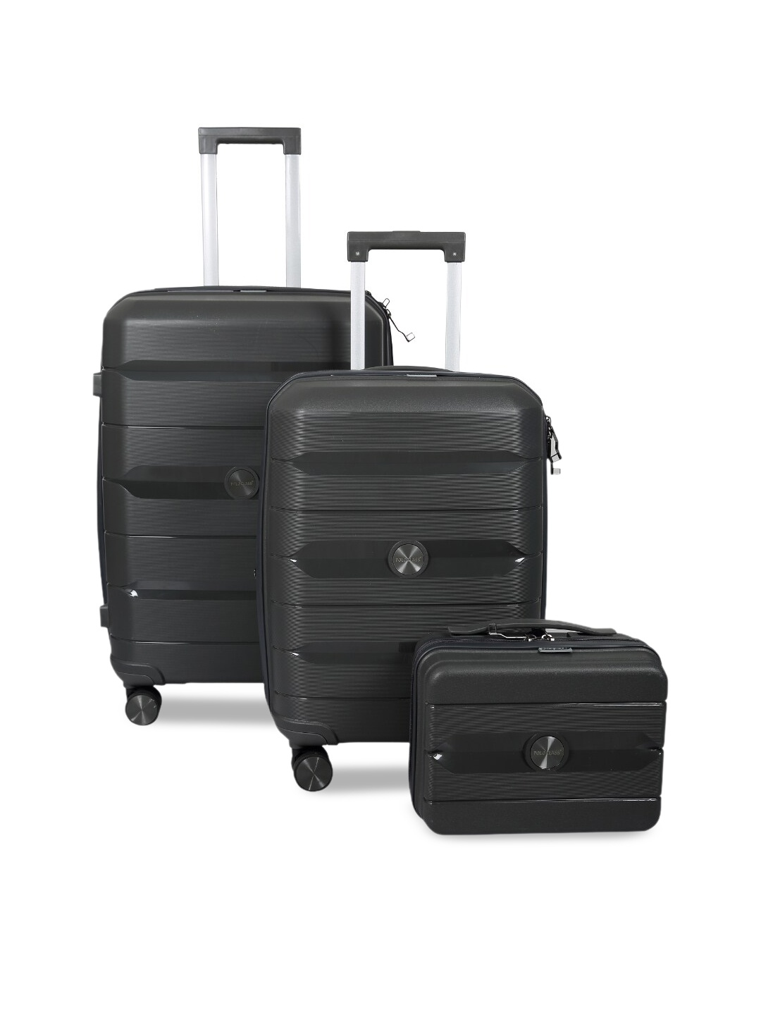 

Polo Class Black 3-Pieces Hard Case Luggage Trolley & Vanity Bag Set