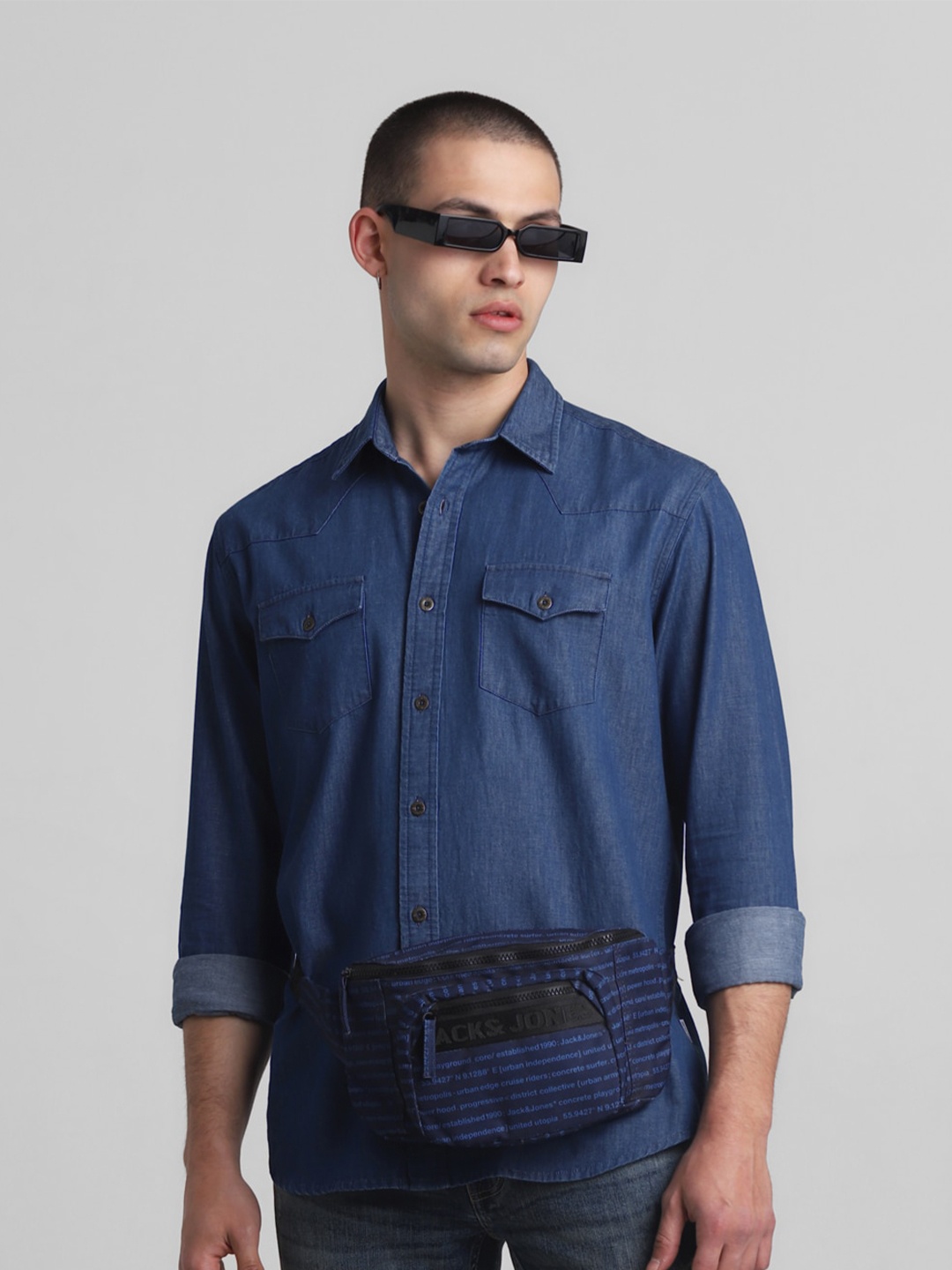 

Jack & Jones Opaque Flap Pockets Casual Shirt, Blue