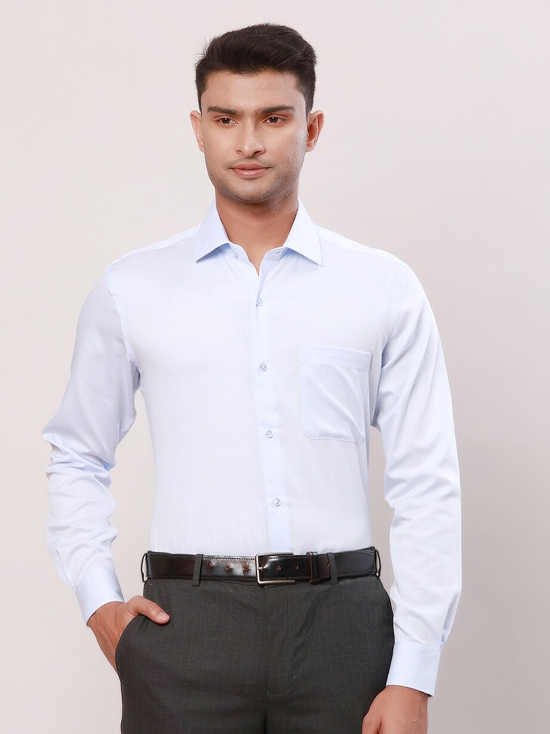

Raymond Cutaway Collar Cotton Contemporary -Fit Shirts, Blue