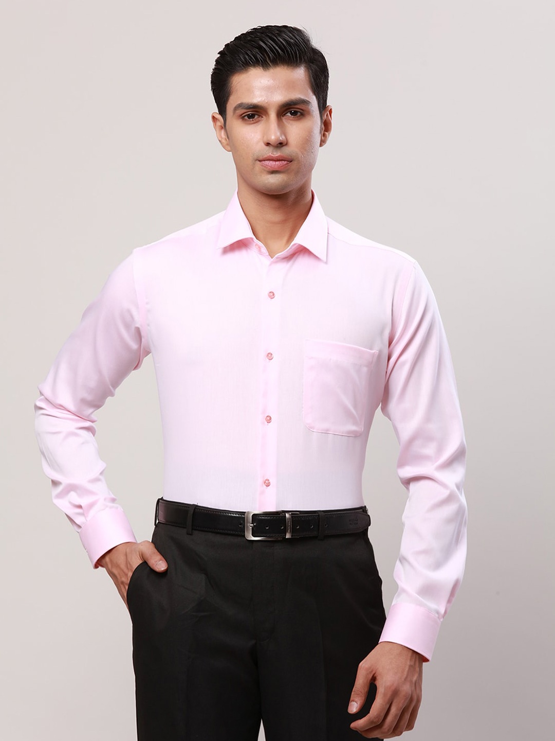 

Raymond Contemporary Fit Spread Collar Formal Shirt, Pink