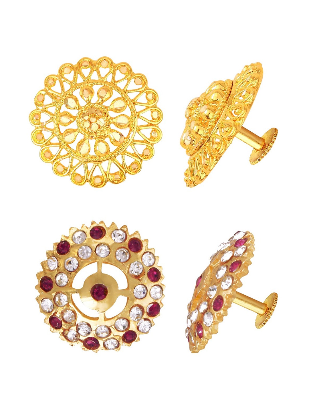 

Vighnaharta Set Of 2 Gold Plated Studs