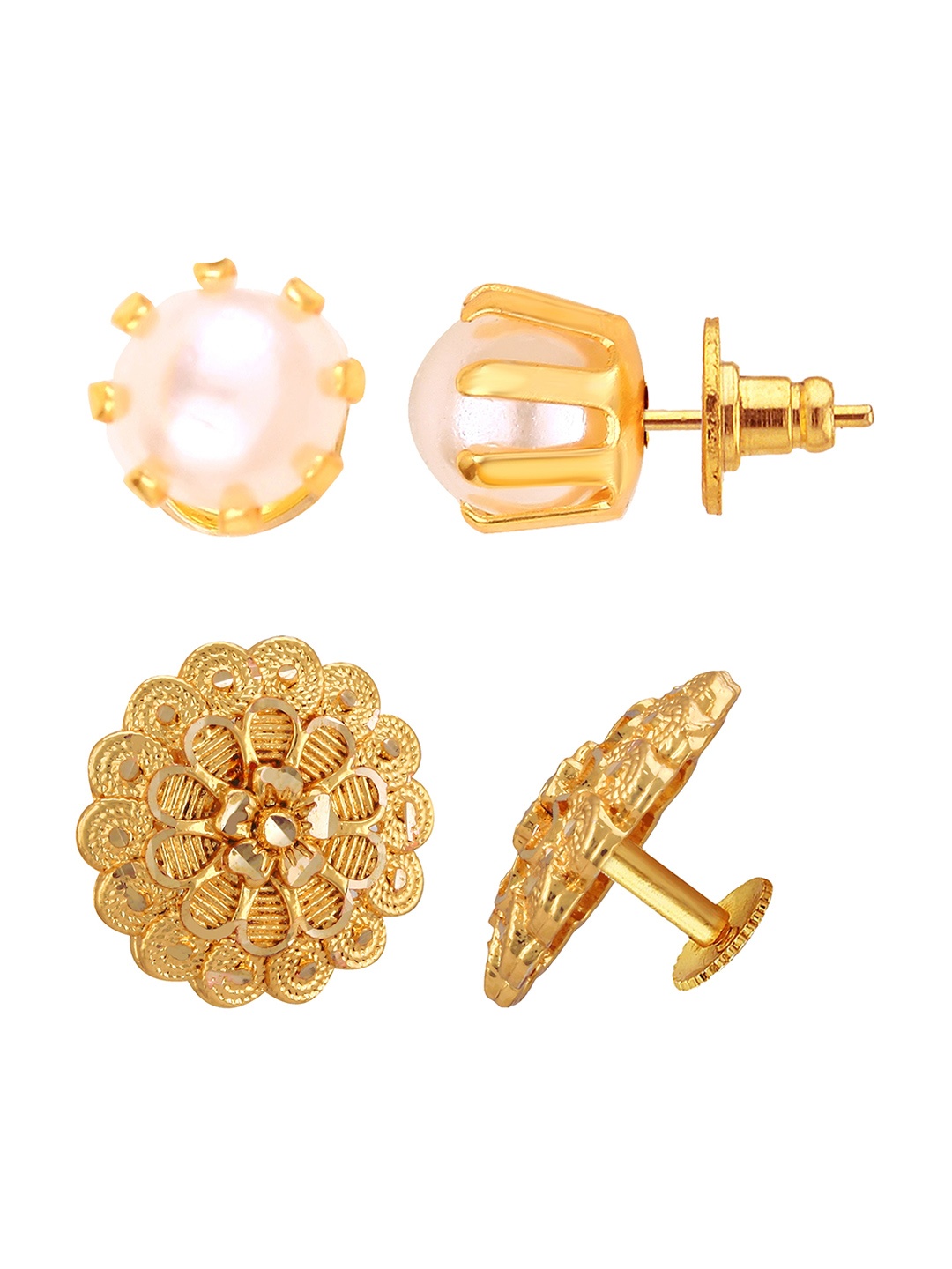 

Vighnaharta Set Of 2 Gold Plated Studs