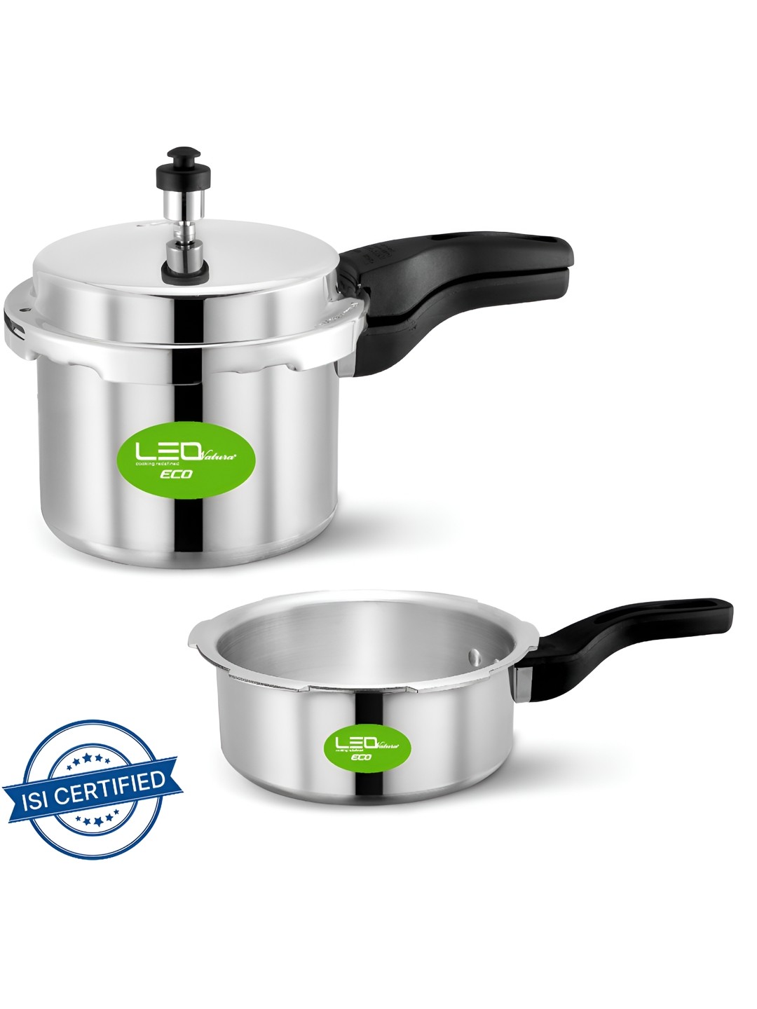 

Leo Natura Silver-Toned Aluminium Dishwasher Safe Cookware Set of