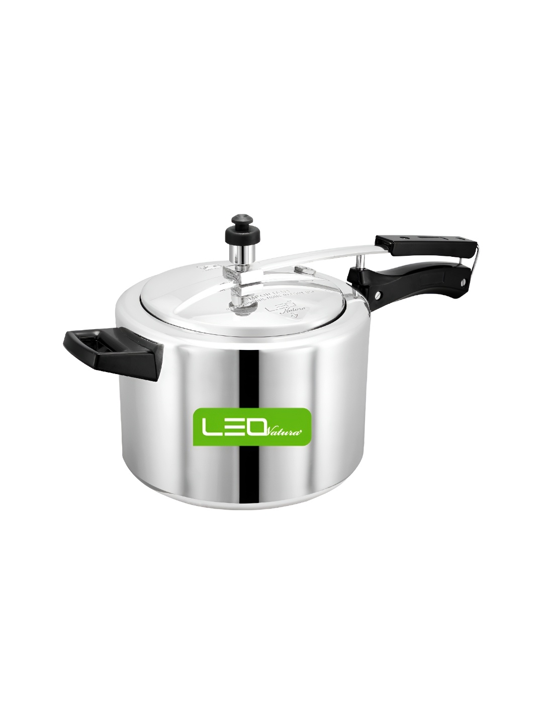 

Leo Natura Silver-Toned & Black Aluminium Pressure Cooker 5 L