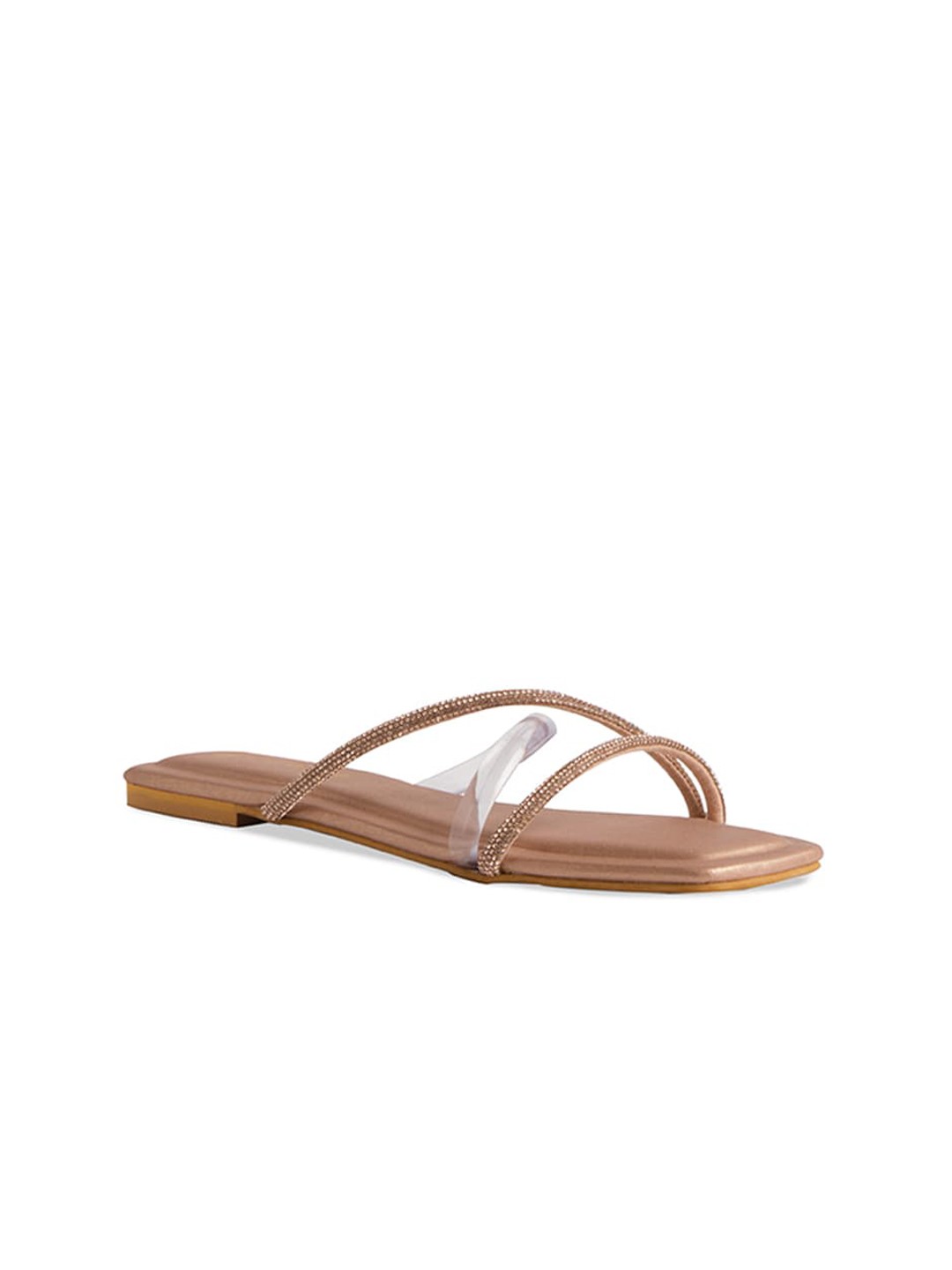 

ERIDANI Women Open Toe Flats, Rose gold
