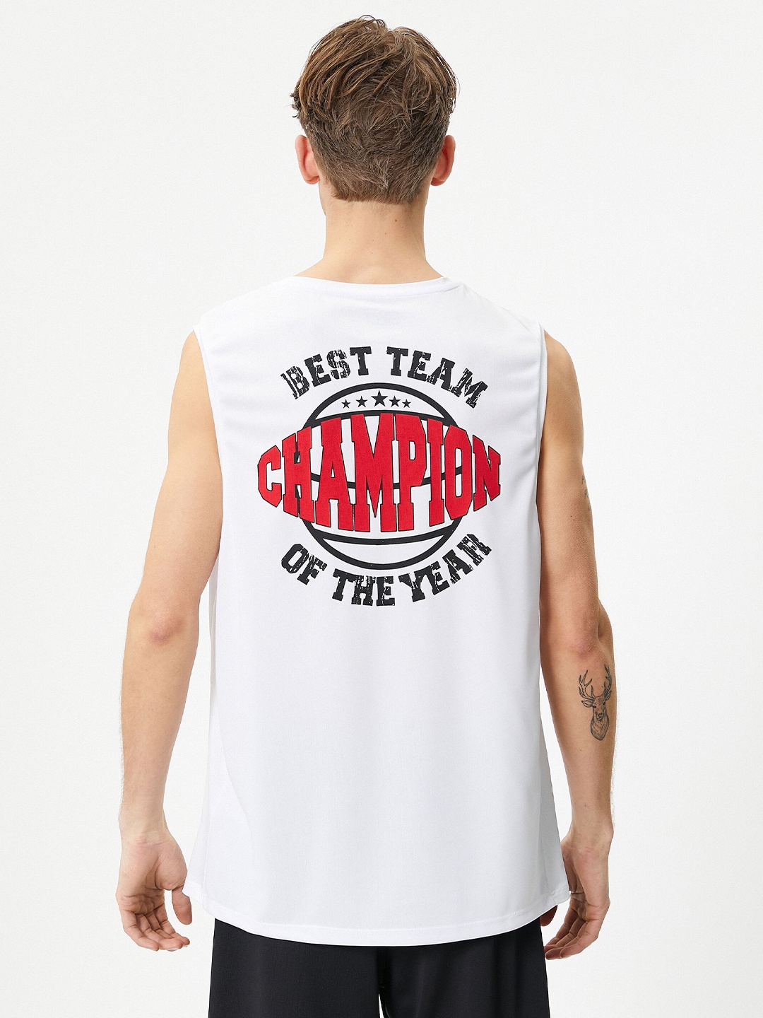 

Koton Typography Printed Sleeves T-shirt, White