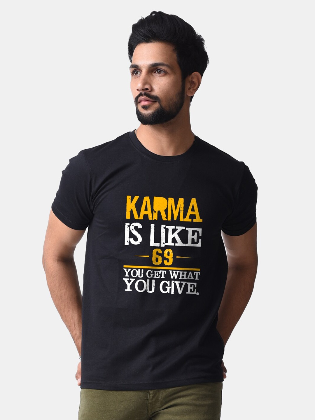 

Bloopers Store Typography Printed Cotton T-shirt, Black