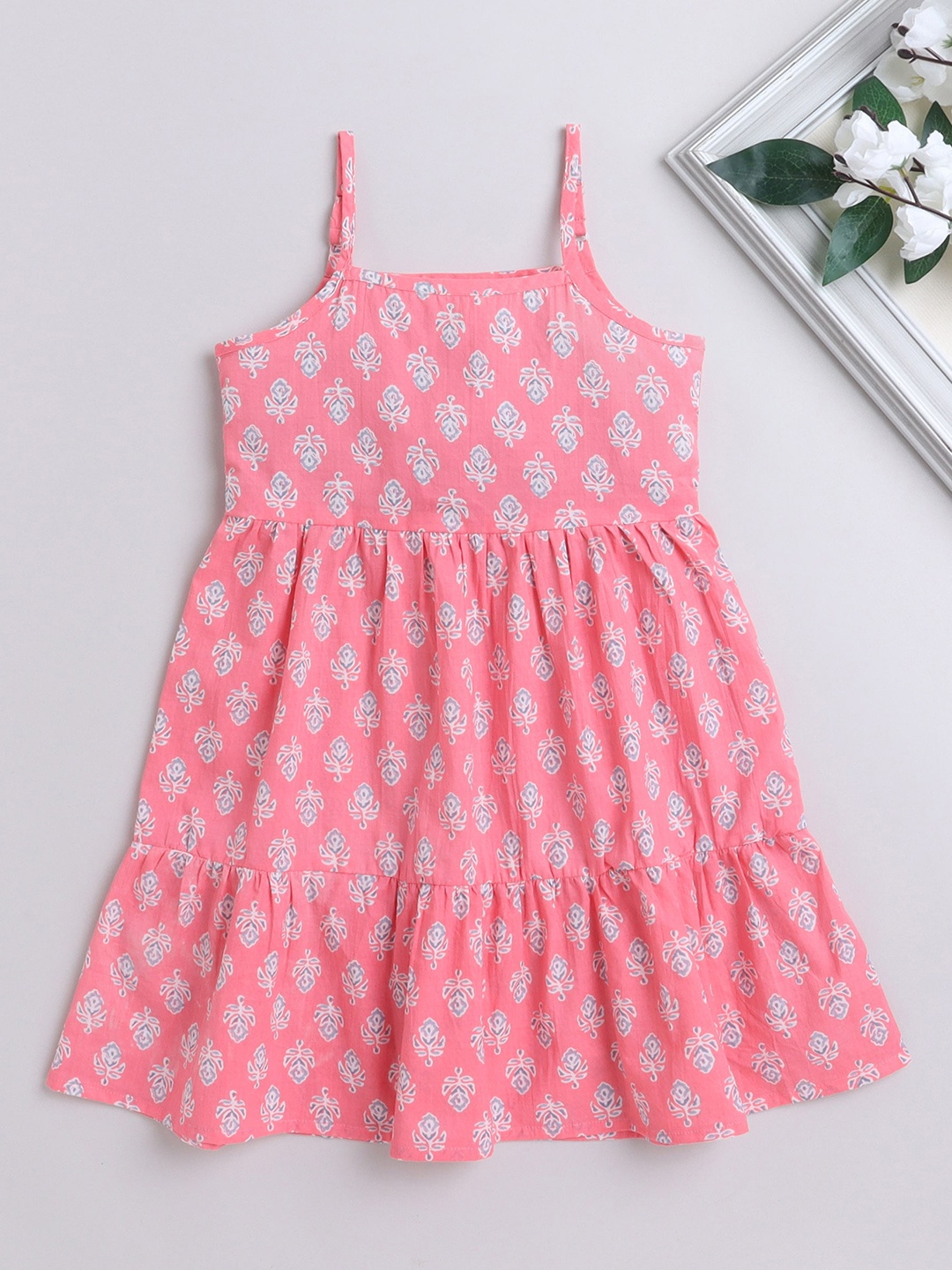 

The Magic Wand Girls Polka Dot Print A-Line Dress, Pink