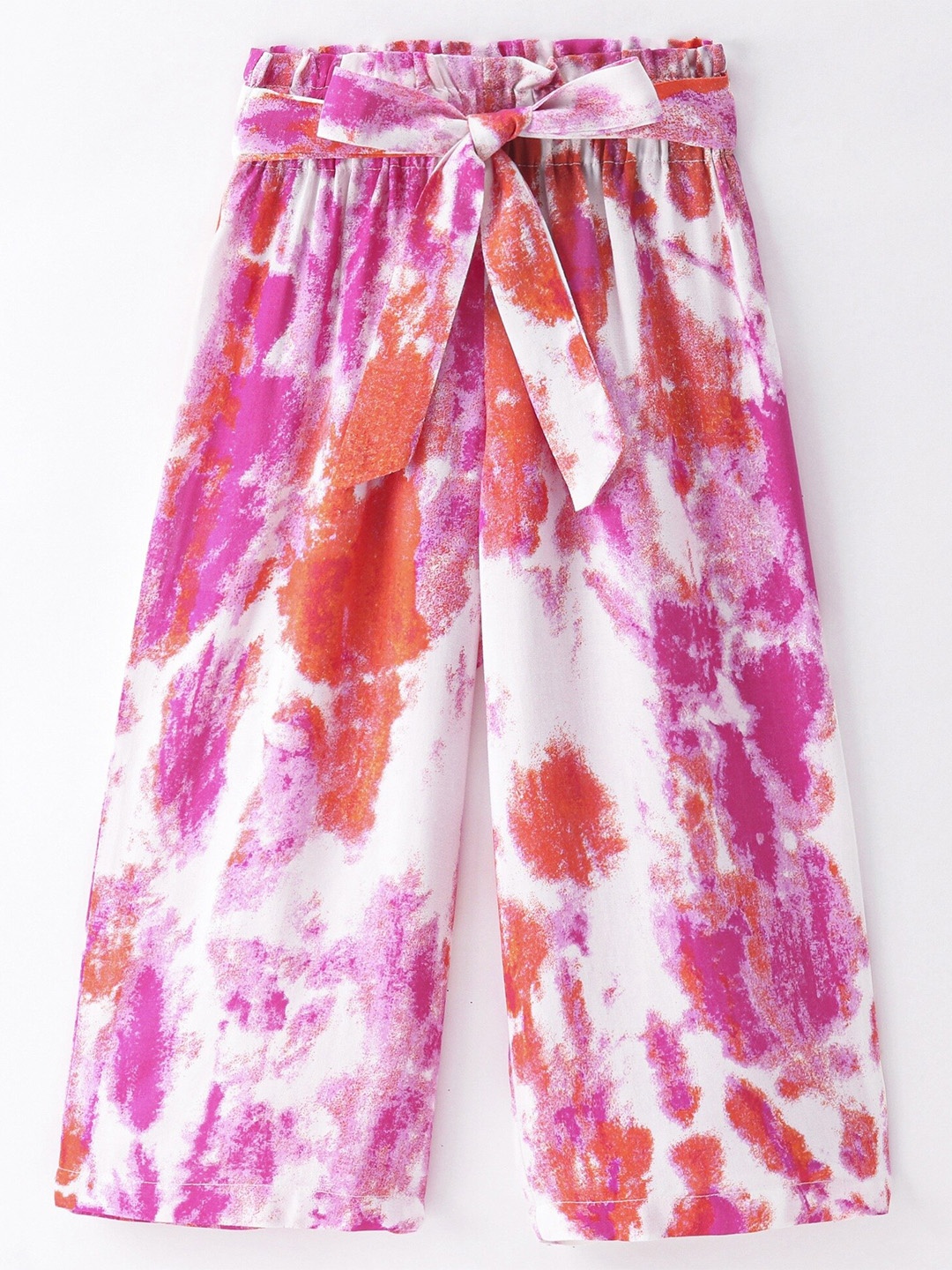 

CrayonFlakes Girls Abstract Printed Palazzos, Pink