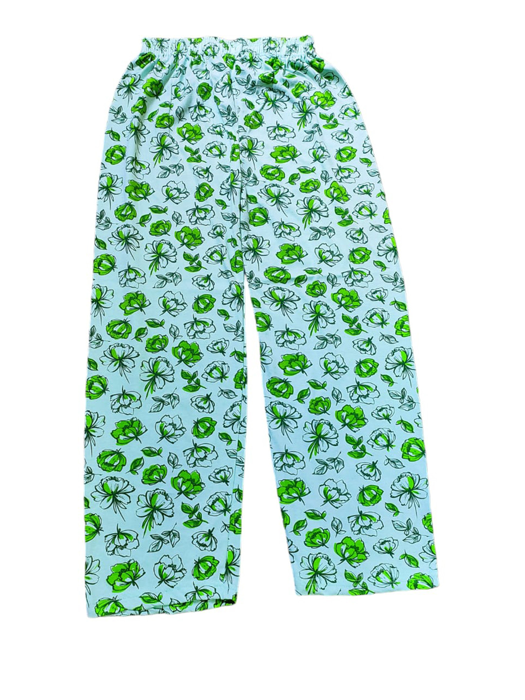

BAESD Women Floral Printed Cotton Palazzos, Green