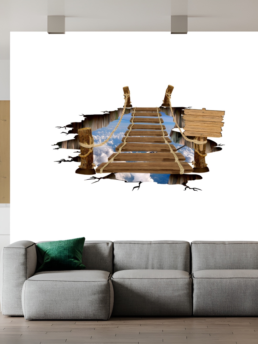 

British Terminal White & Blue Paper Decorative Wall Sticker