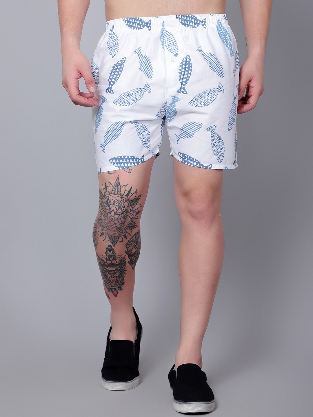 

Zombom Printed Pure Cotton Boxers ZB_BOXER_2302_WHITE_S