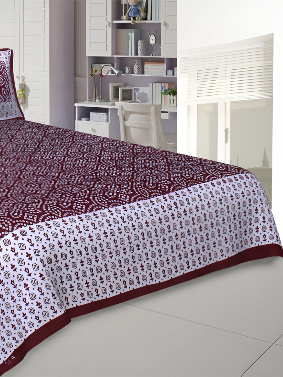 

Sohibe Multicoloured 144 TC 2 King Bedsheet with 2 Pillow Covers, Multi