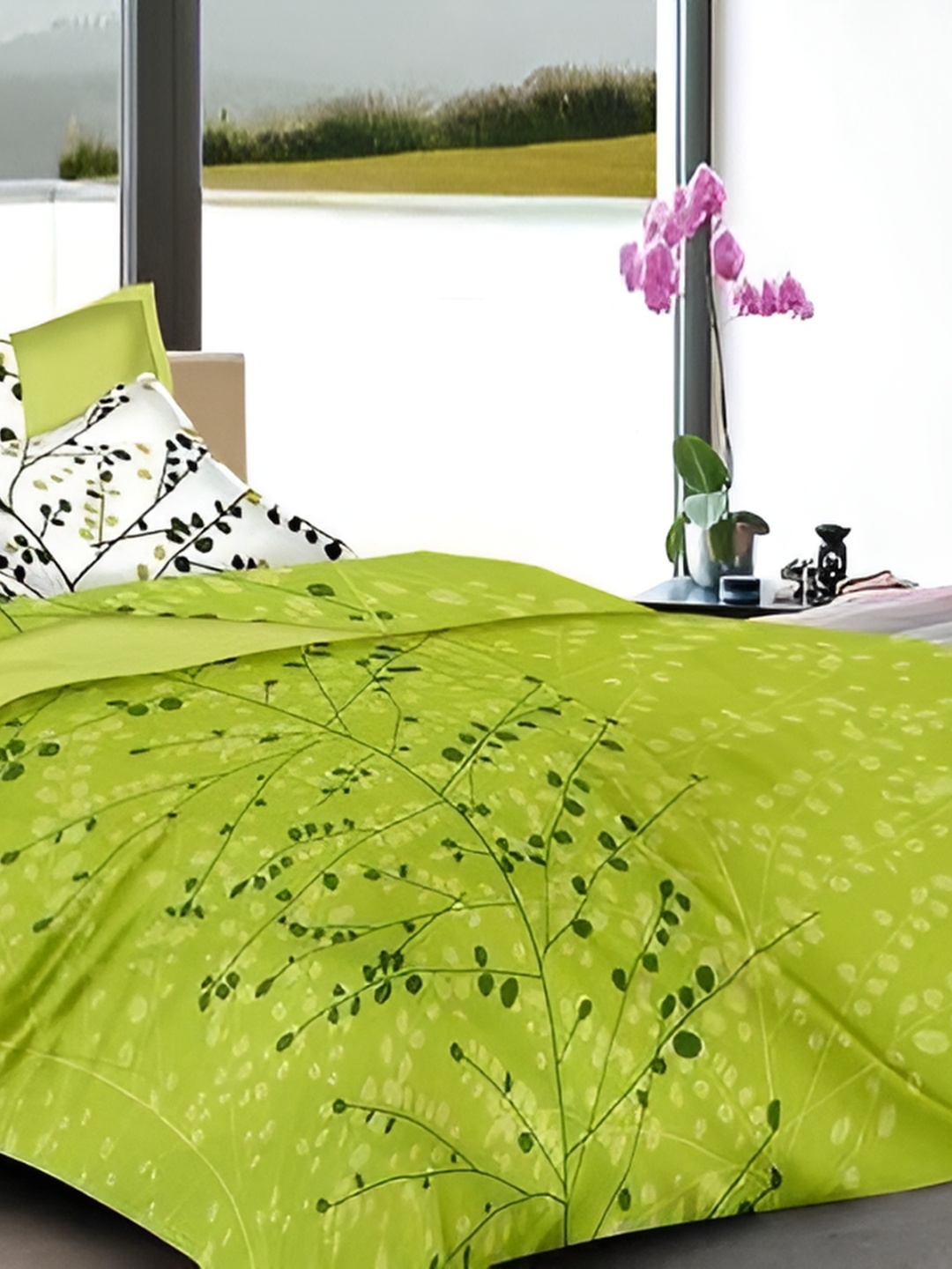 

Sohibe Multicoloured 300 TC King Bedsheet with 1 Pillow Covers, Multi