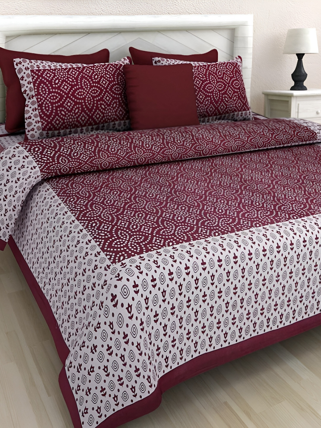 

Sohibe Multicoloured 120 TC King Bedsheet with 1 Pillow Covers, Multi