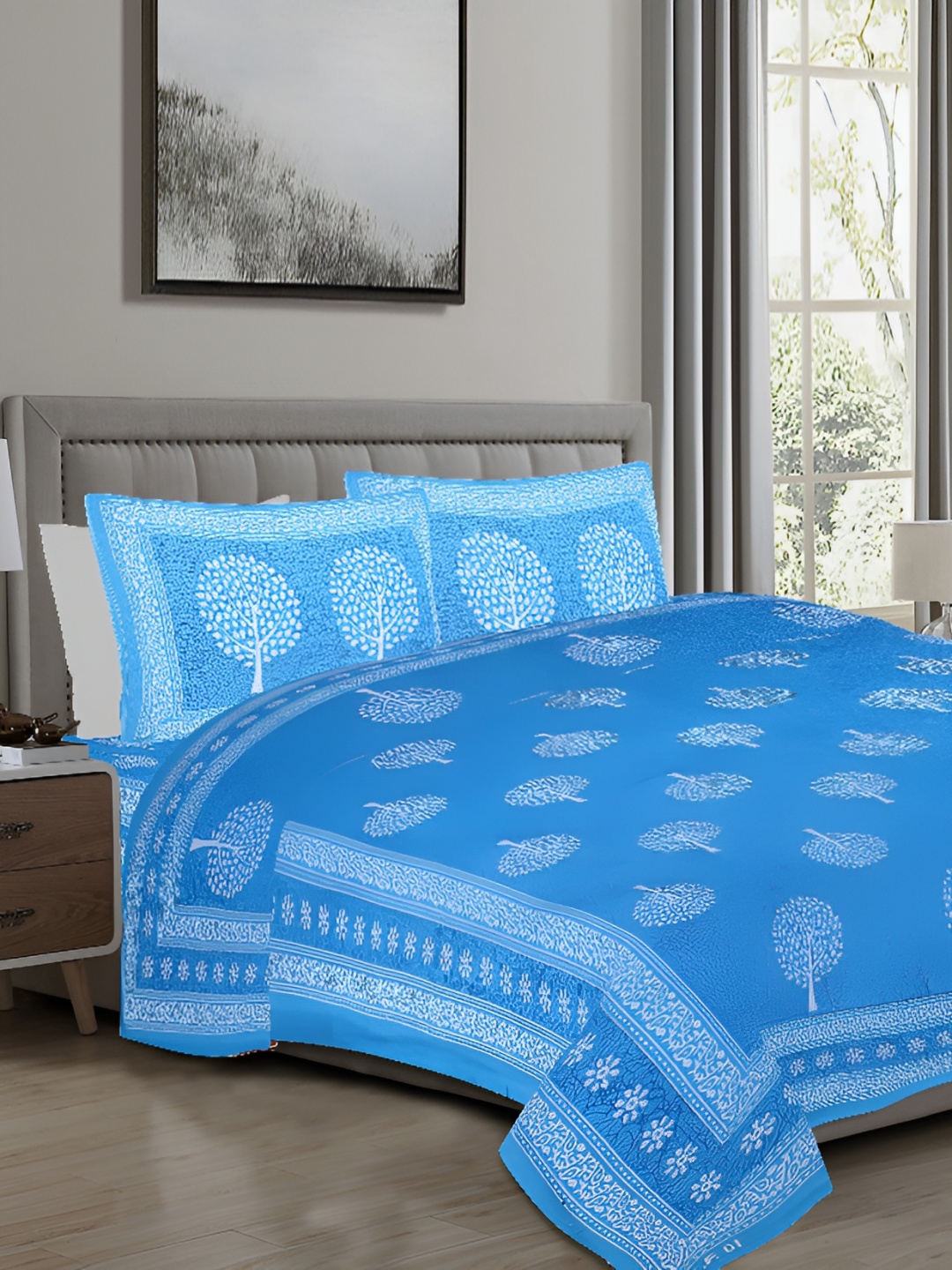 

Sohibe Multicoloured 144 TC 2 King Bedsheet with 2 Pillow Covers, Multi