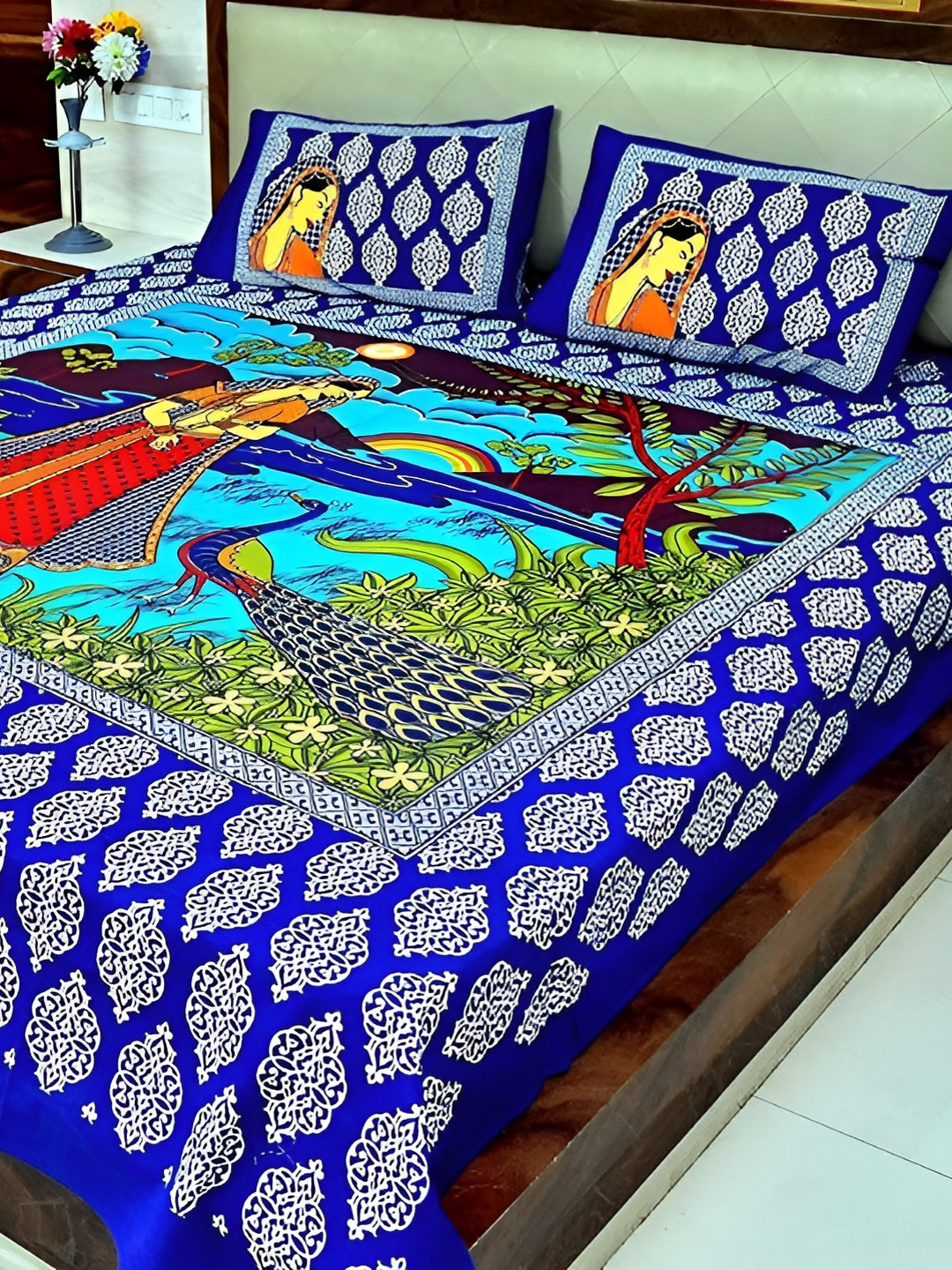 

Sohibe Pink 210 TC Queen Bedsheet with 1 Pillow Covers