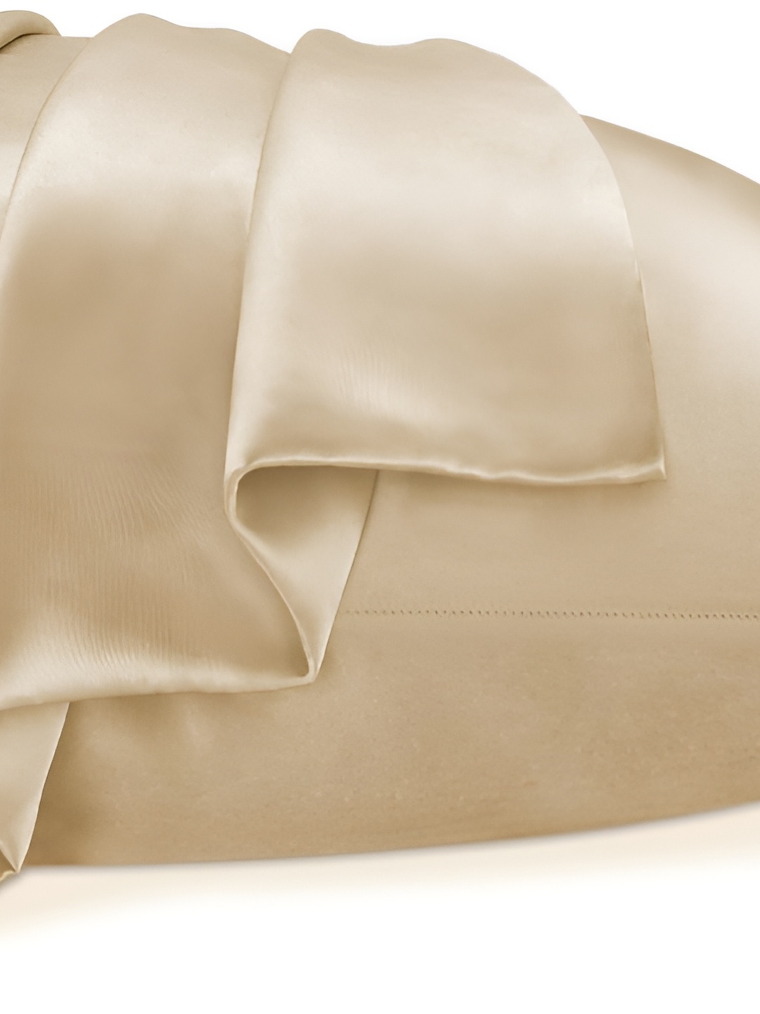 

Homerz Beige 2 Pieces Solid Pure Silk Rectangle Pillow Covers