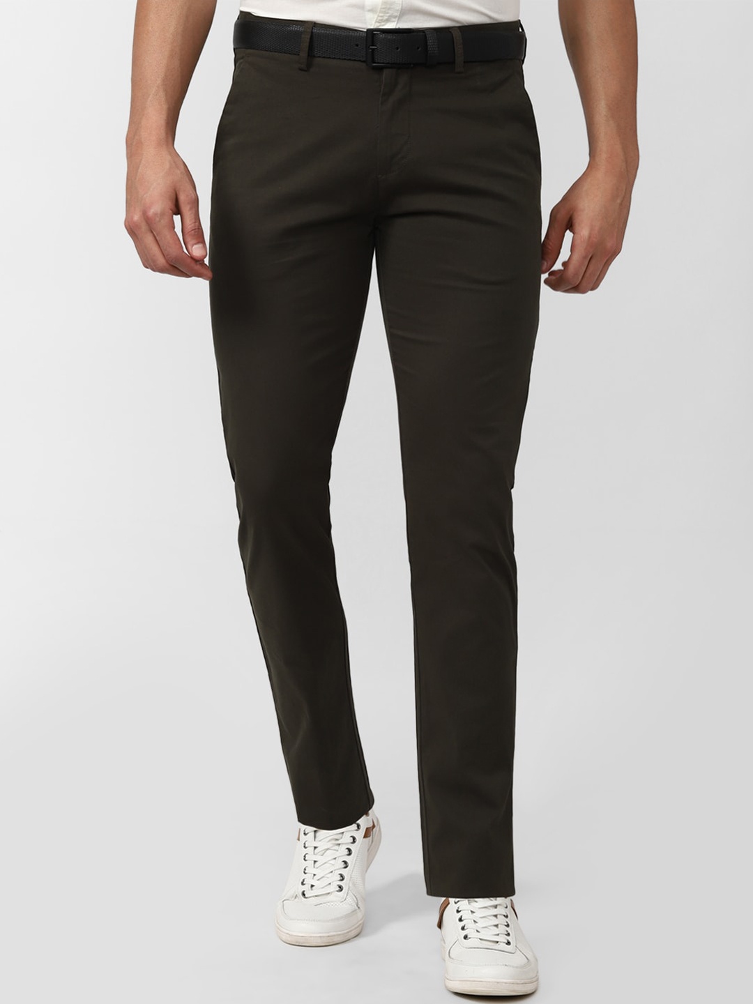 

Peter England Casuals Men Slim Fit Trousers, Black