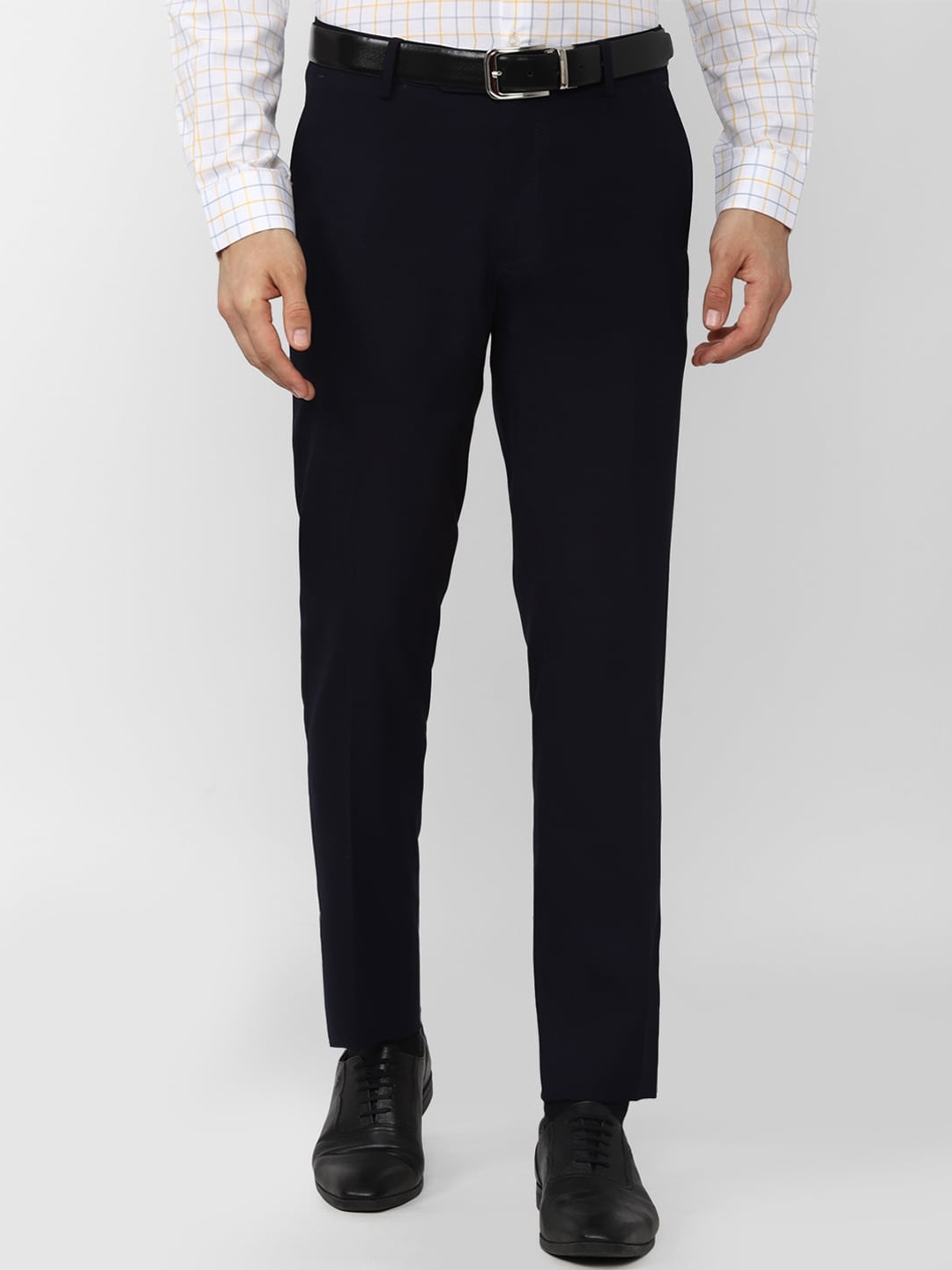 

Peter England Elite Men Slim Fit Trousers, Navy blue