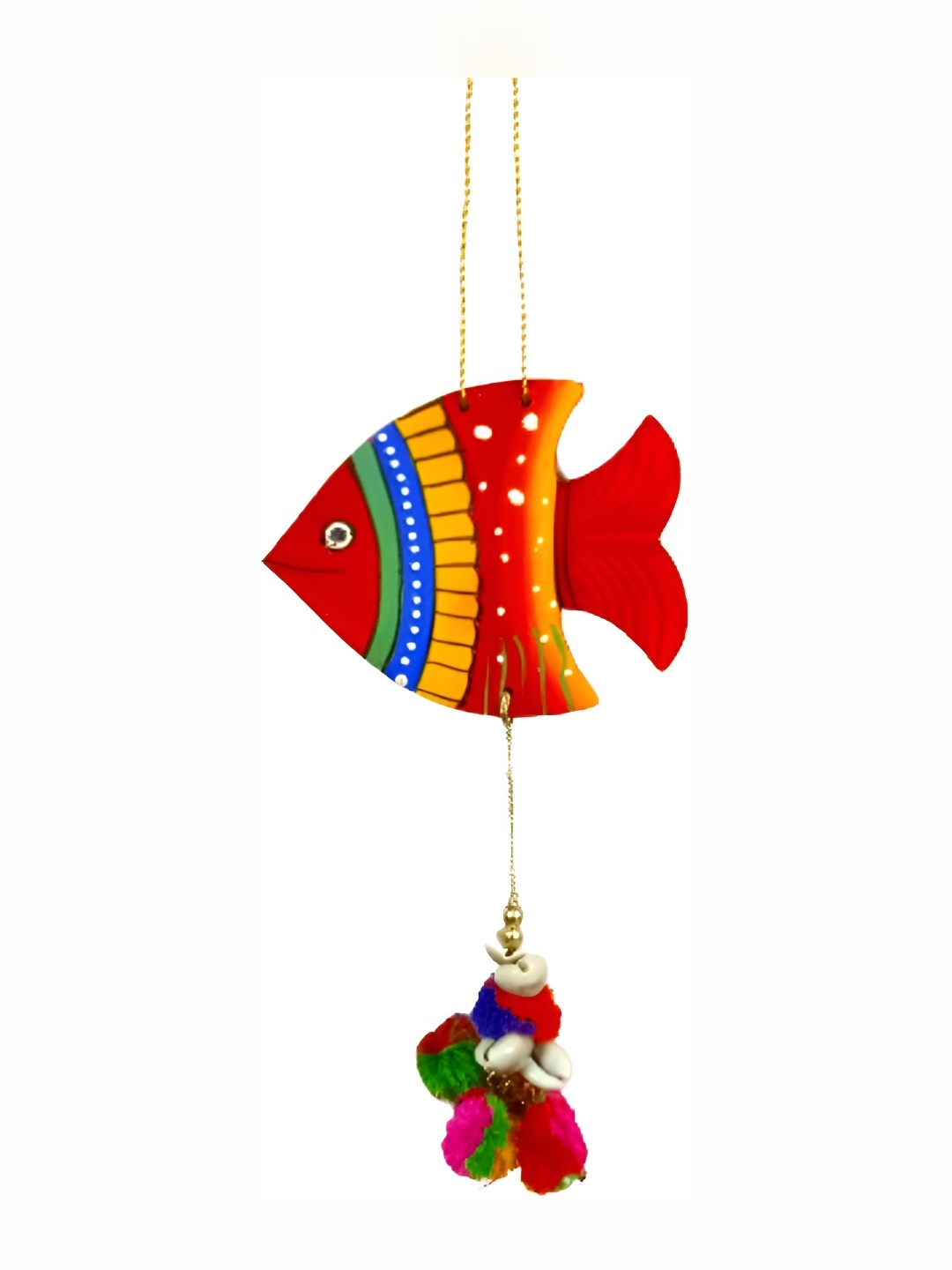 

Sohibe Orange & Blue Textured Wooden Wall Hanging