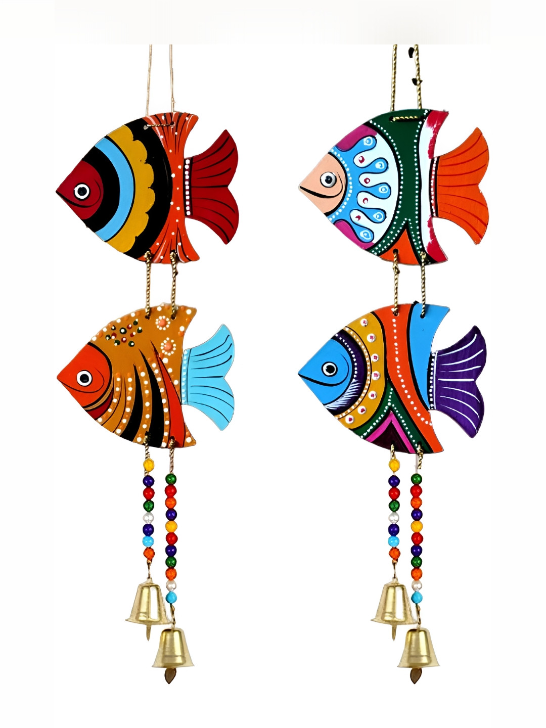 

Sohibe 2Pcs Blue Textured Wooden Wall Hangings, Red