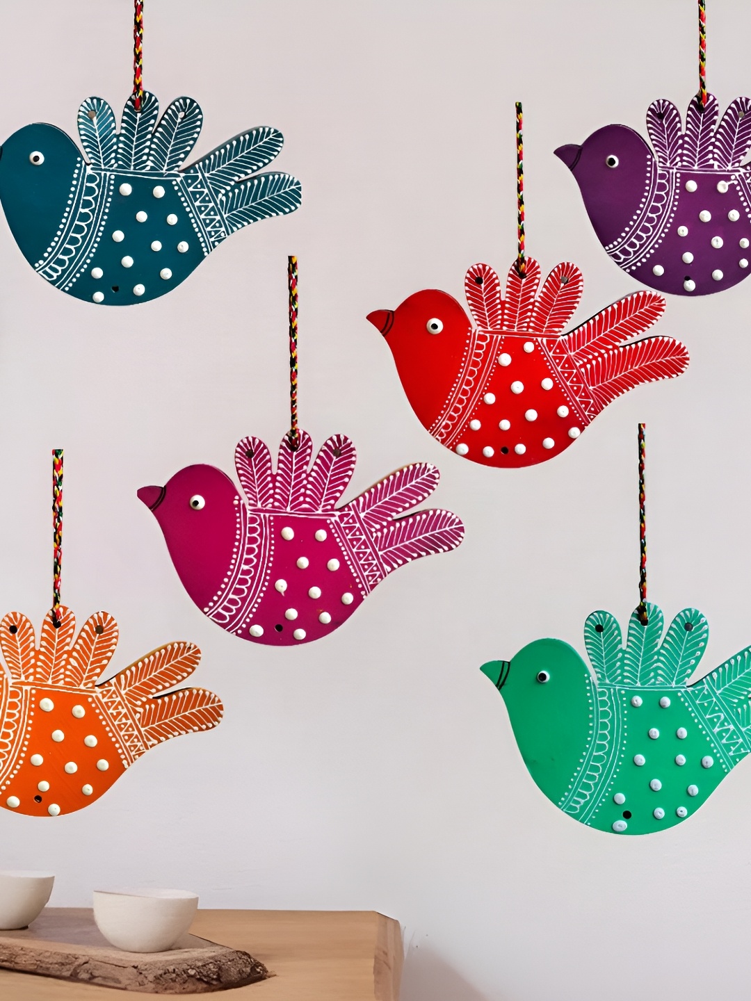 

Sohibe Red & Green 6 Pcs Printed Wall Hanging