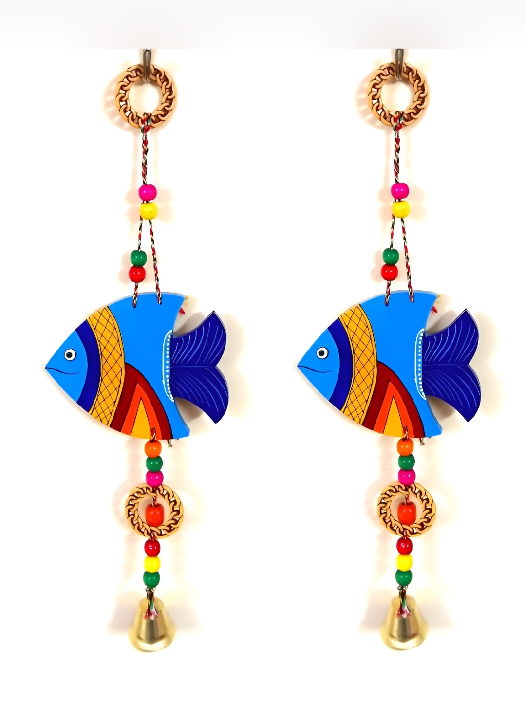 

Sohibe Blue 2 Pcs Textured Wooden Wall Hangings