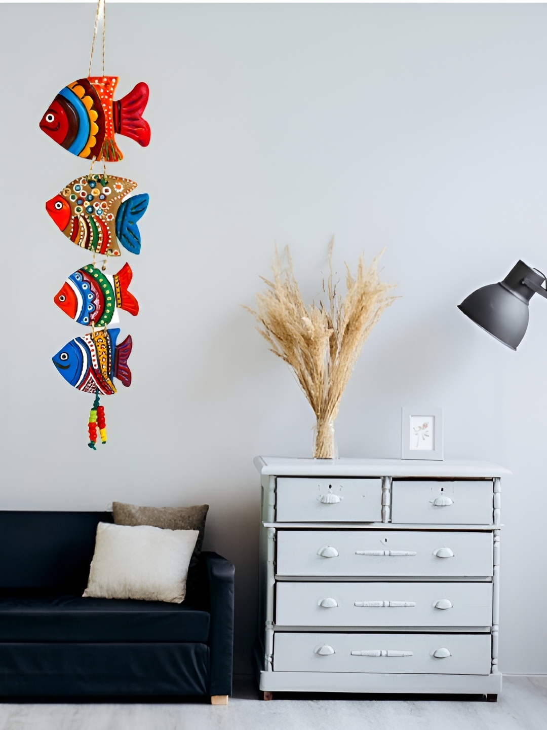 

Sohibe Red Textured Wooden Wall Hangings