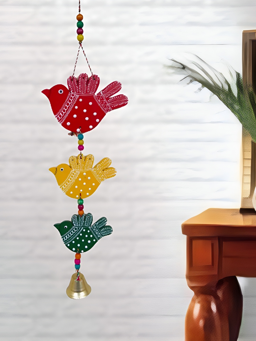 

Sohibe Red Textured Wooden Wall Hangings