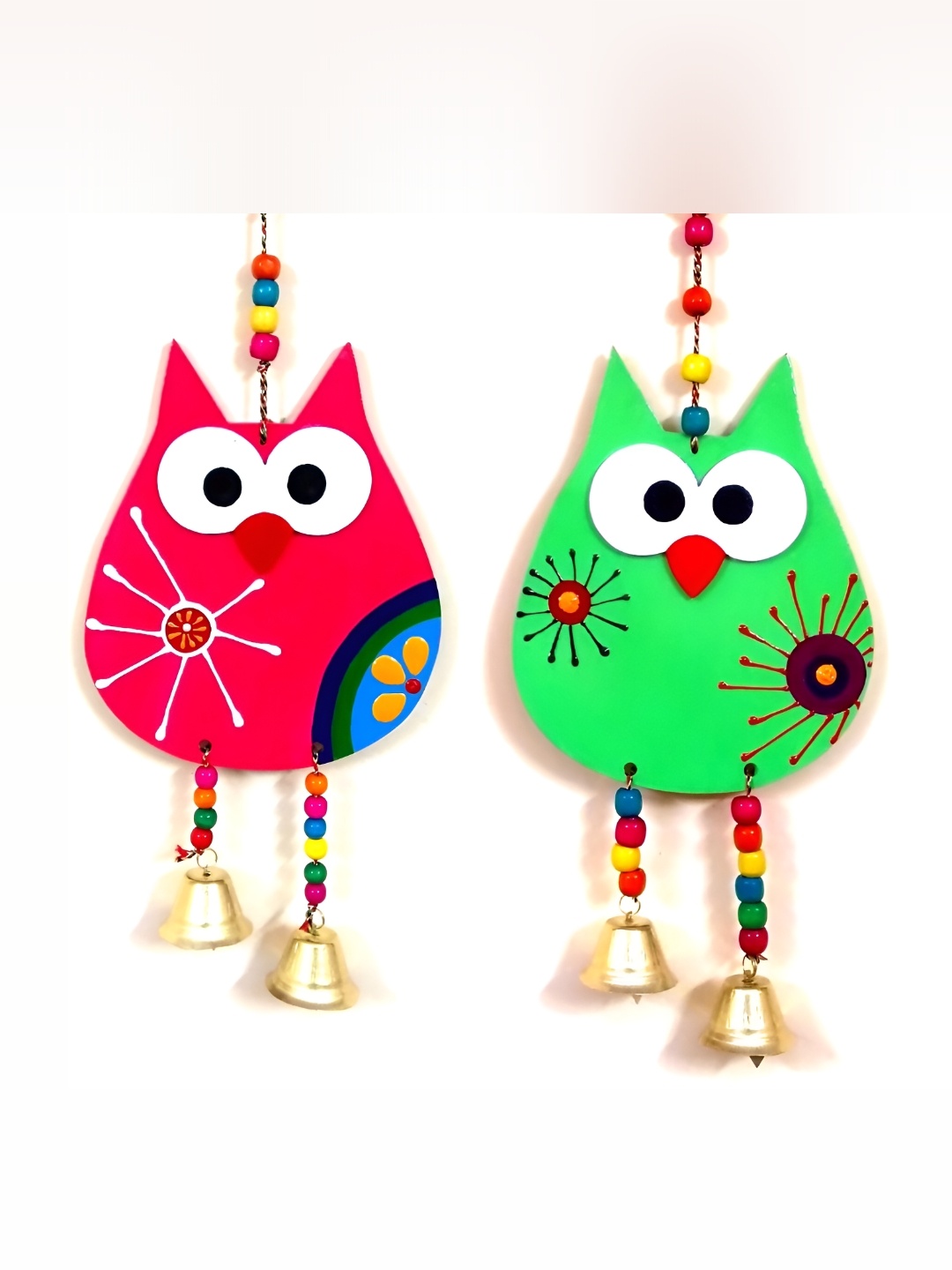 

Sohibe 2Pcs Textured Wooden Wall Hangings, Red