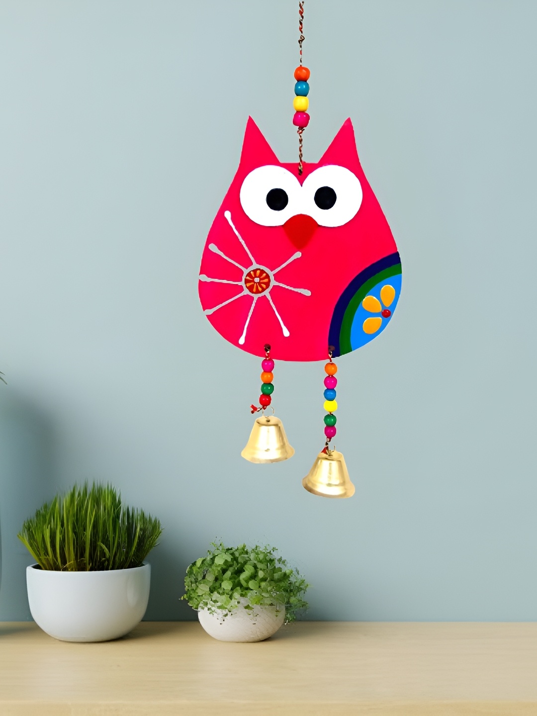 

Sohibe Pink & White Printed Wall Hanging