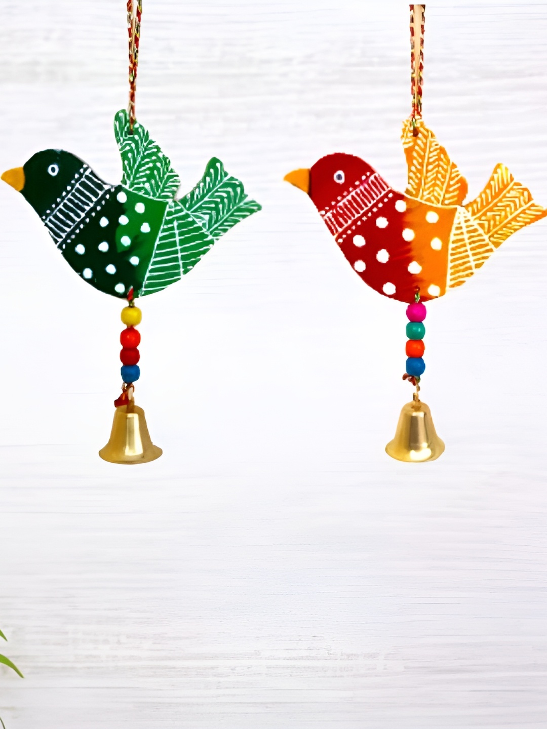 

Sohibe 2Pcs Red & Green Printed Wall Hanging