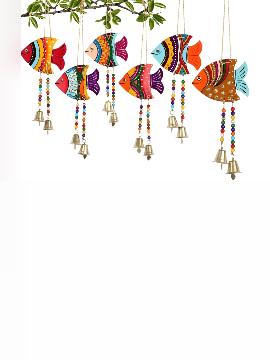

Sohibe Red & Blue 6 Pcs Printed Wall Hanging