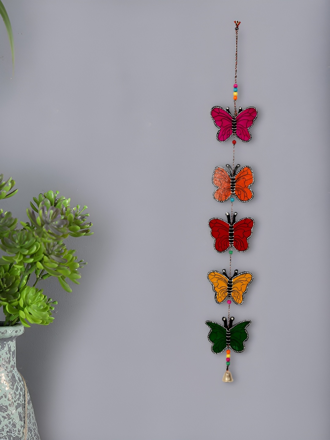 

Sohibe Pink & Green Printed Wall Hanging