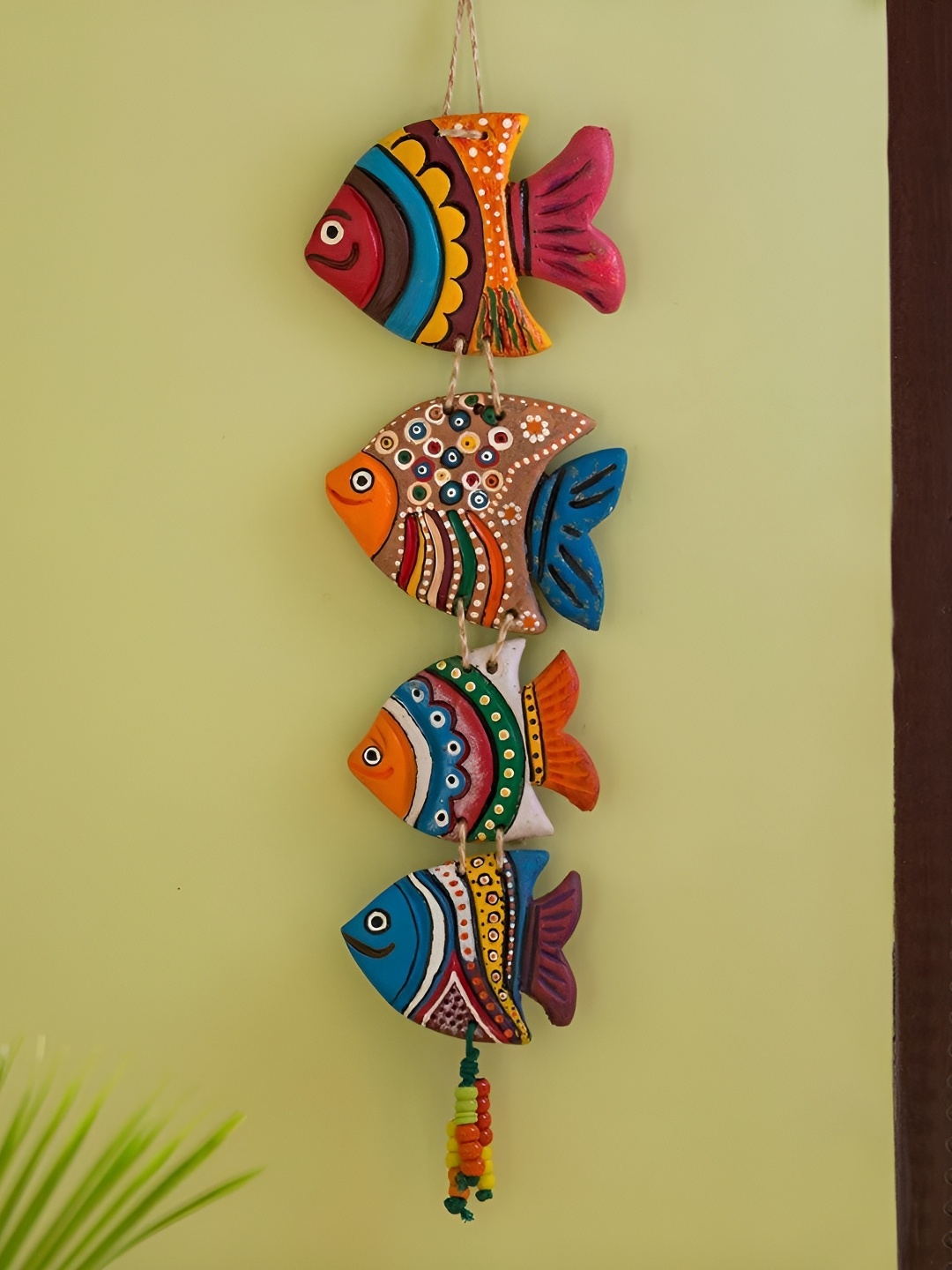 

Sohibe Red & Blue Printed Wall Hanging